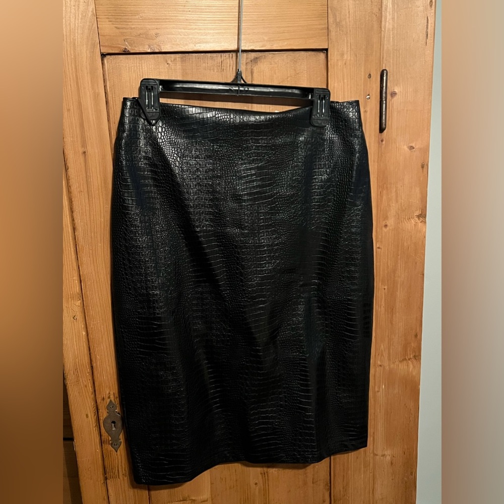 She & Sky Pleather Skirt